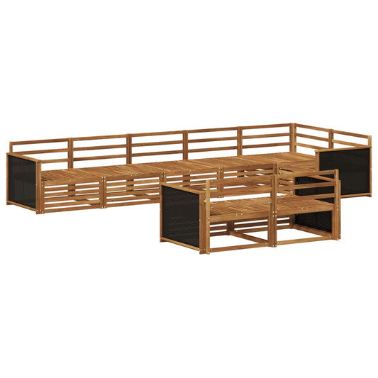 vidaXL Outdoor Sofa Set 8 pcs Natural