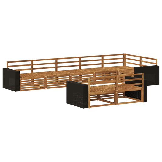 vidaXL Outdoor Sofa Set 8 pcs Natural