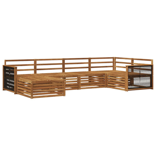 vidaXL Outdoor Sofa Set 6 pcs Natural