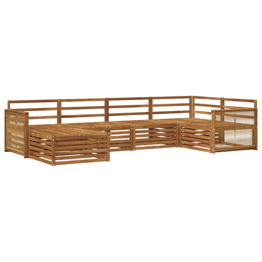 vidaXL Outdoor Sofa Set 6 pcs Natural