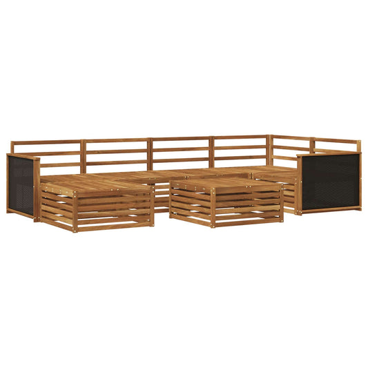 vidaXL Outdoor Sofa Set 7 pcs Natural