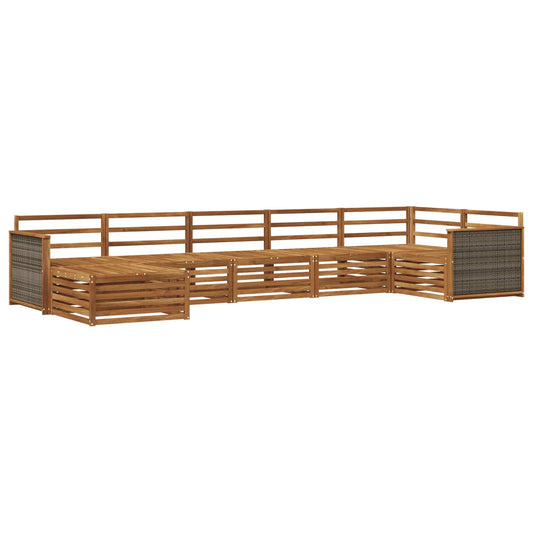 vidaXL Outdoor Sofa Set 7 pcs Natural