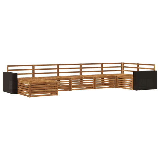 vidaXL Outdoor Sofa Set 7 pcs Natural