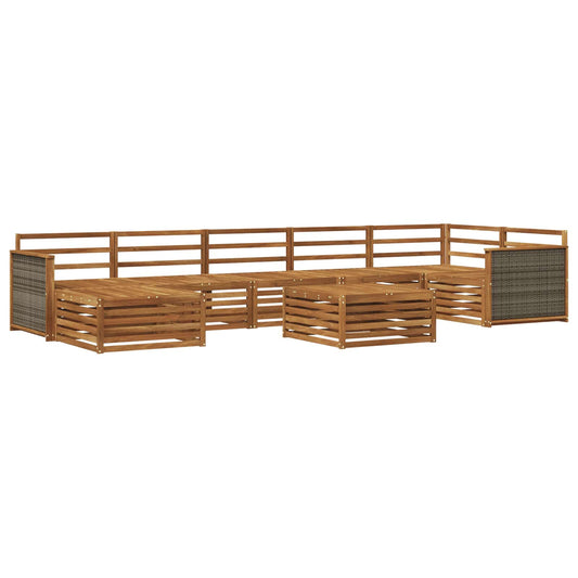 vidaXL Outdoor Sofa Set 8 pcs Natural