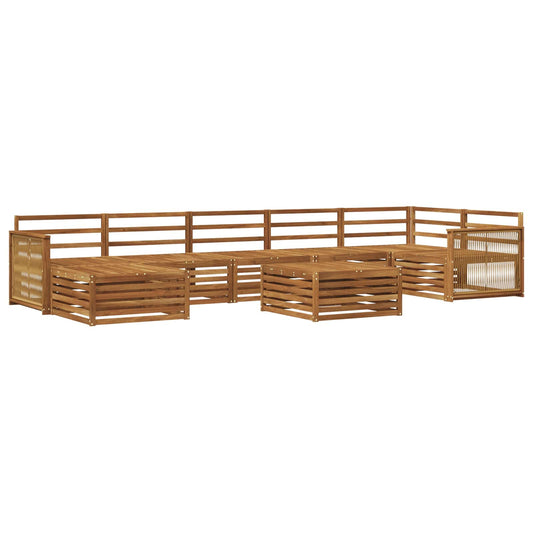 vidaXL Outdoor Sofa Set 8 pcs Natural