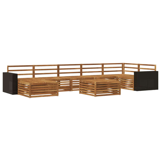vidaXL Outdoor Sofa Set 8 pcs Natural