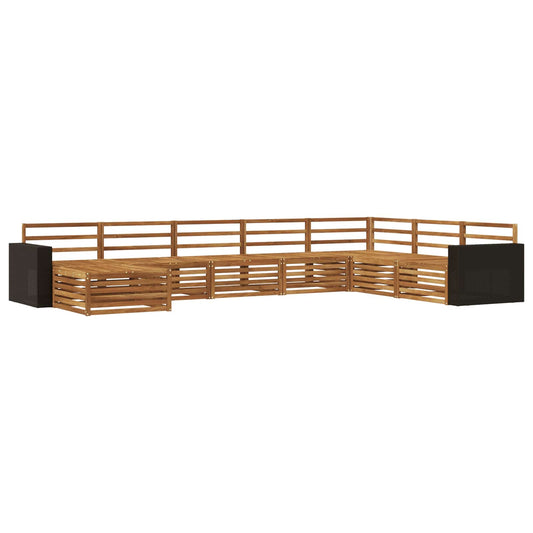 vidaXL Outdoor Sofa Set 8 pcs Natural Solid Acacia Wood