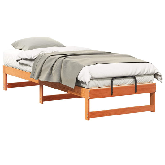 vidaXL Bed Frame Brown 80 x 200 cm Solid Pine Wood