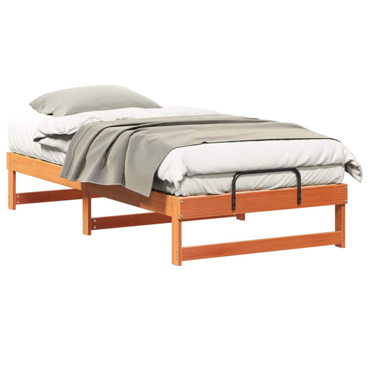 vidaXL Bed Frame Brown 75 x 190 cm Solid Pine Wood