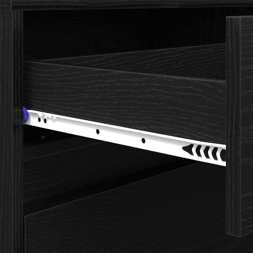 vidaXL TV Units 180 x 34 x 50 cm Black Oak Engineered Wood