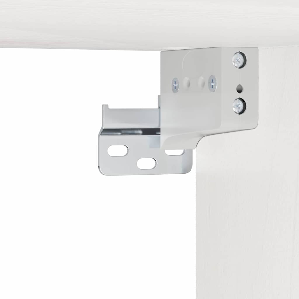 vidaXL Bedside Table White 37 x 35 x 18.5 cm Solid pine wood