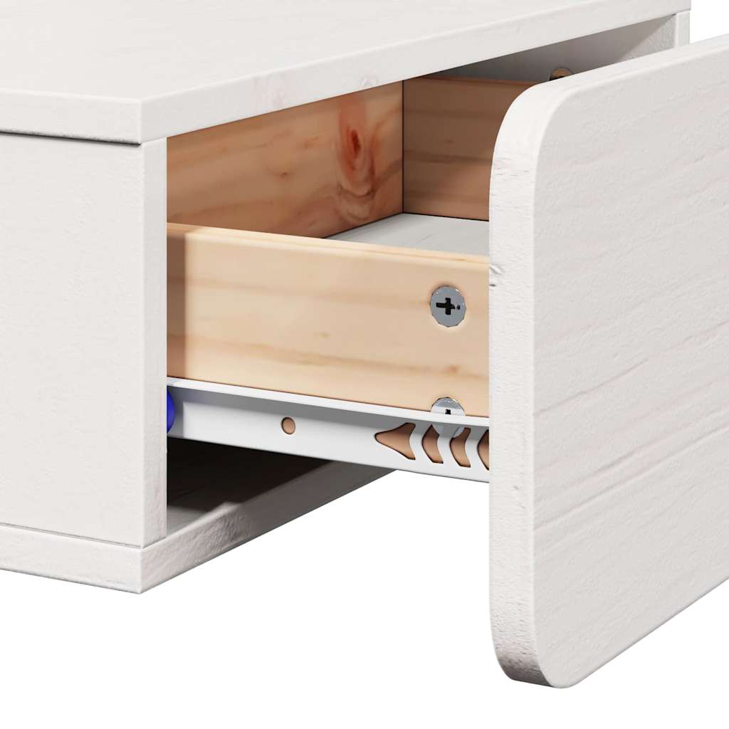vidaXL Bedside Table 2 pcs White 44 x 32.5 x 40 cm Solid pine wood
