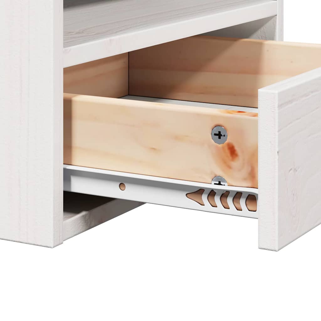 vidaXL Bedside Table 2 pcs White 38 x 36 x 29.5 cm Solid pine wood