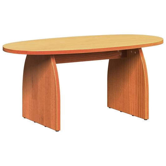 vidaXL Coffee Table Wax Brown 80 x 40 x 35 cm Solid Pine Wood