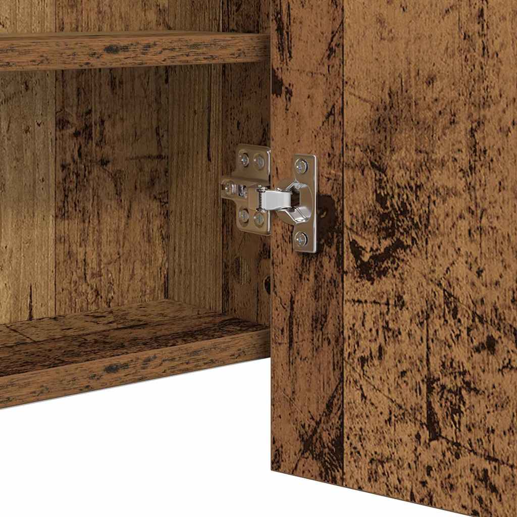 vidaXL LED Mirror Cabinet Old Wood 100 x 12 x 45 cm Engineered Wood