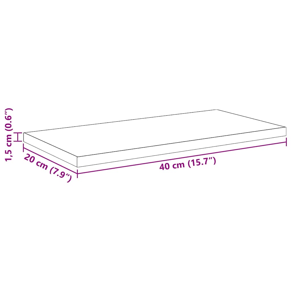 vidaXL Bookshelf Board 3-Tier 4 pcs 40 x 20 x 1.5 cm Engineered Wood