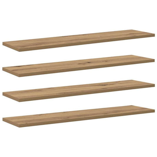 vidaXL Bookshelf Board 3-Tier 4 pcs 80 x 20 x 1.5 cm Engineered Wood