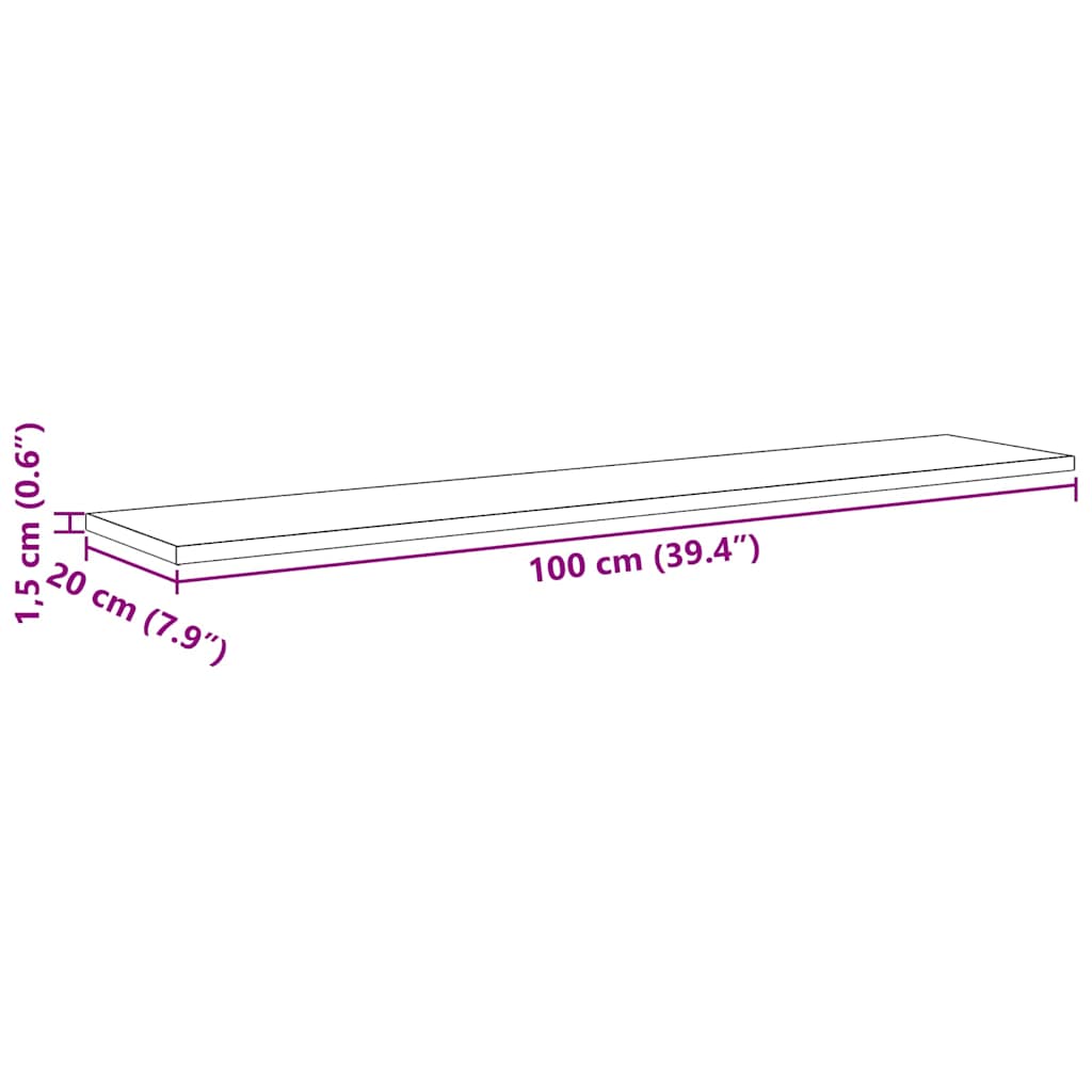 vidaXL Bookshelf Board 3-Tier 4 pcs 100 x 20 x 1.5 cm Engineered Wood