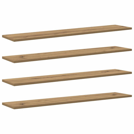 vidaXL Bookshelf Board 3-Tier 4 pcs 100 x 20 x 1.5 cm Engineered Wood