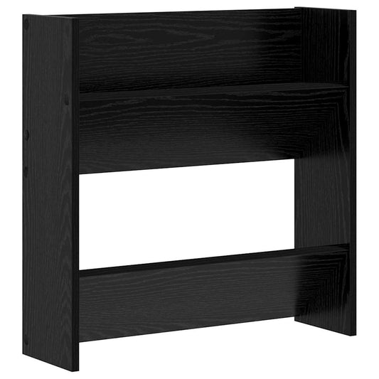 vidaXL Shoe Cabinet 60 x 18 x 60 cm Engineered Wood Black Oak