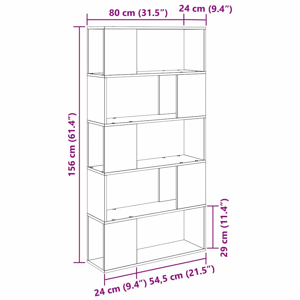 vidaXL TV Cabinet Set 80 x 24 x 156 cm Brown Engineered Wood