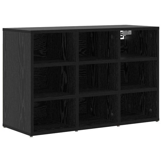 vidaXL Shoe Cabinet 77.5 x 30 x 51 cm Engineered Wood Black Oak