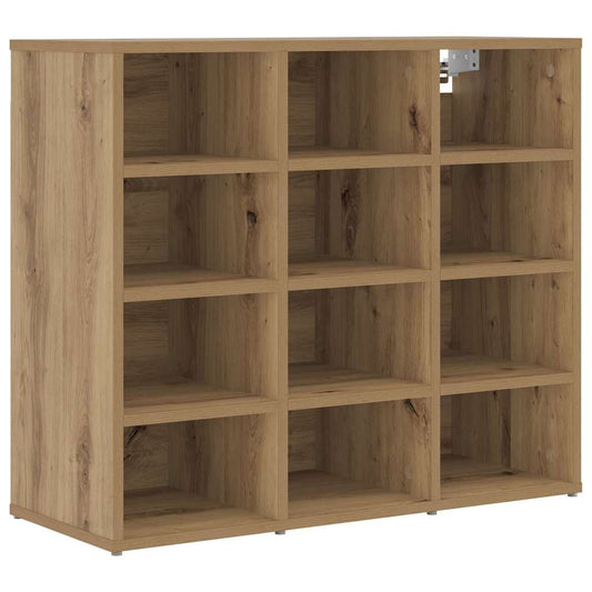 vidaXL Shoe Cabinet 77.5 x 30 x 67 cm Engineered Wood Artisan Oak