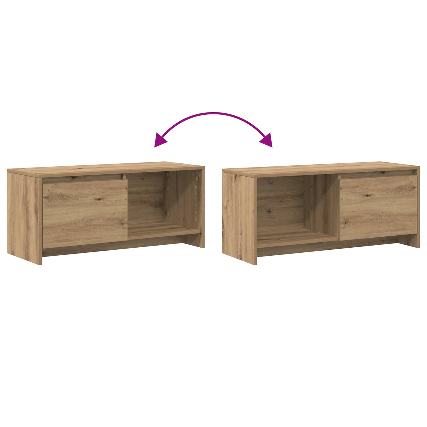 vidaXL TV Cabinet Set 90 x 35 x 40 cm Artisan Oak Engineered Wood
