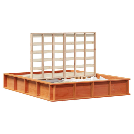 vidaXL Bed Frame Wax Brown 160 x 200 cm Solid Pine Wood