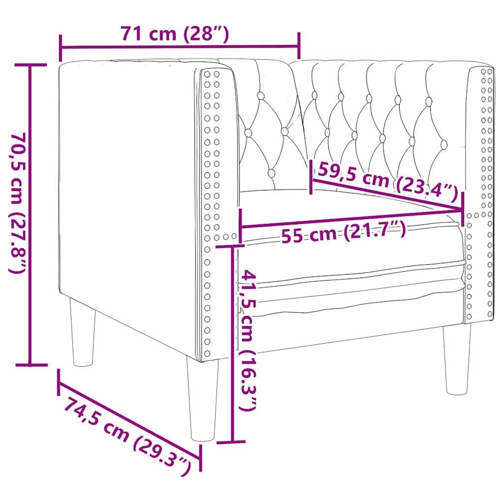 vidaXL Sofa Set Light grey Velvet