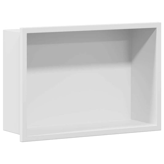 vidaXL Shower Niche White 30 x 20 x 9.5 cm Stainless Steel