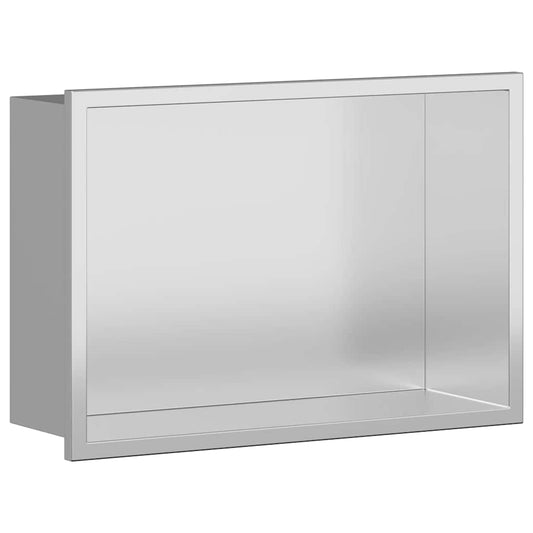 vidaXL Shower Niche Silver 30 x 20 x 9.5 cm Stainless Steel