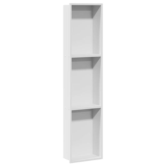 vidaXL Shower Niche White 90 x 20 x 9.5 cm Stainless Steel