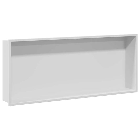 vidaXL Shower Niche White 75 x 30 x 9.5 cm Stainless Steel