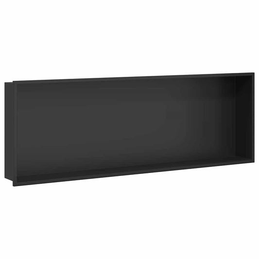 vidaXL Shower Niche Black 90 x 30 x 9.5 cm Stainless Steel