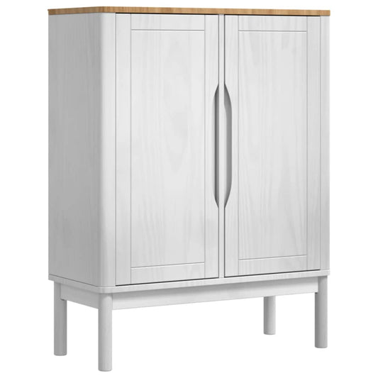 vidaXL Sideboard FLORO White 70 x 30 x 70.5 cm Solid Pine Wood