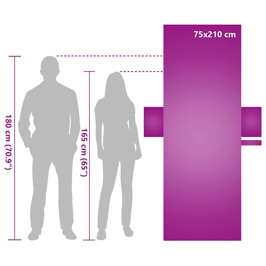 vidaXL Sunlounger Towels 2 pcs Purple 210 x 75 cm