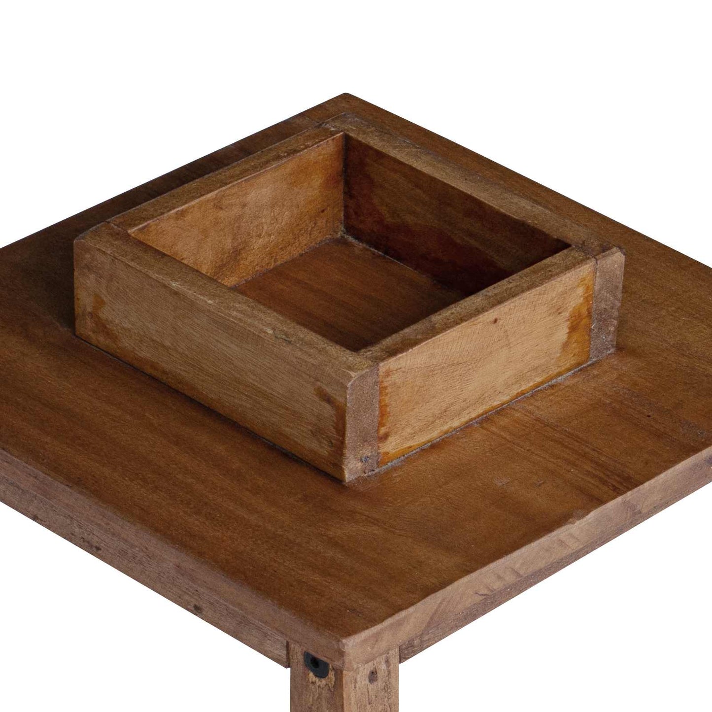 vidaXL Lantern 3 pcs Natural Mahogany Wood
