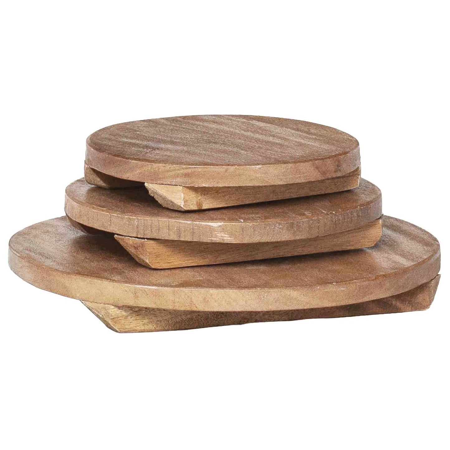 vidaXL Plant Stool 3 pcs Natural 29 x 29 x 3.5 cm Mahogany Wood