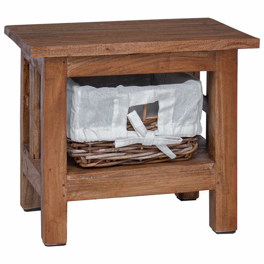 vidaXL Side Table Brown 38 x 28 x 35 cm Solid Mahogany wood