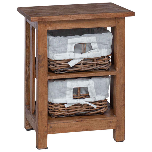 vidaXL Side Table Brown 38 x 28 x 50 cm Solid Mahogany wood