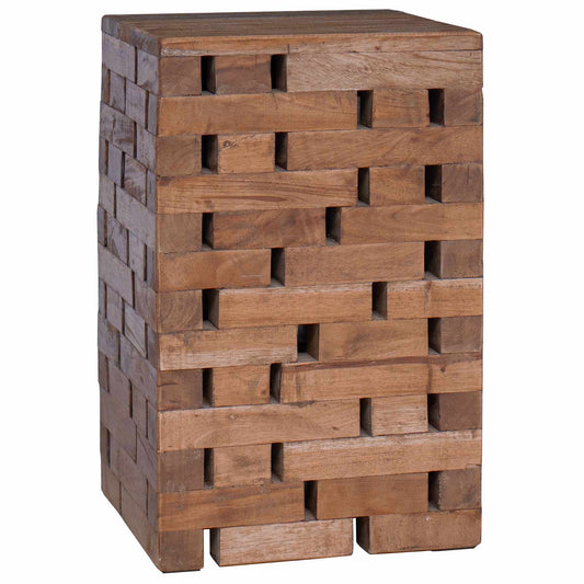 vidaXL Stool Natural 29 x 29 x 48 cm Solid Reclaim wood