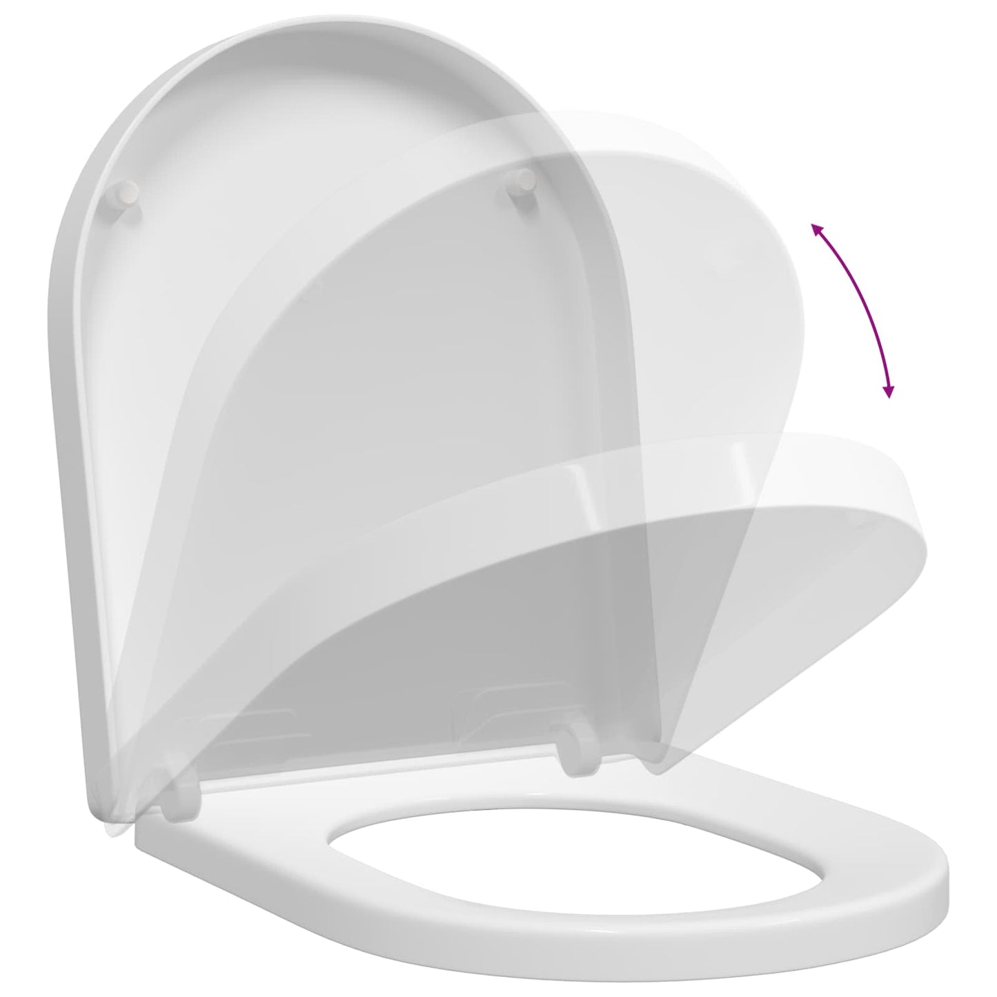 vidaXL Toilet Seat Adjustable White 48 x 36.5 x 4.5 cm Polypropylene