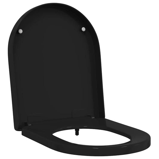 vidaXL Toilet suitable for Seat Black 48 x 36.5 x 4.5 cm Polypropylene