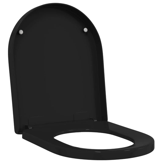 vidaXL Toilet Seat Adjustable Black 48 x 36.5 x 4.5 cm Polypropylene