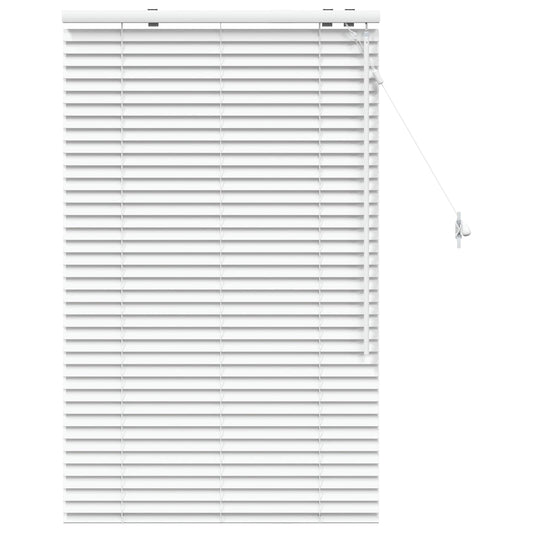 vidaXL Venetian Blind White 75 x 130 cm 35 mm Solid Paulownia Wood