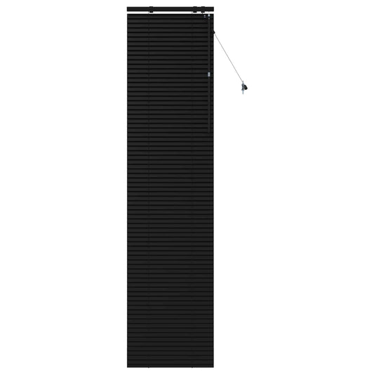 vidaXL Venetian Blind Black 65 x 250 cm 35 mm Solid Paulownia Wood