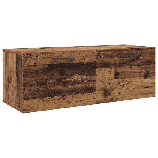 vidaXL Wall Cabinet Old wood 100 x 36.5 x 35 cm Engineered wood