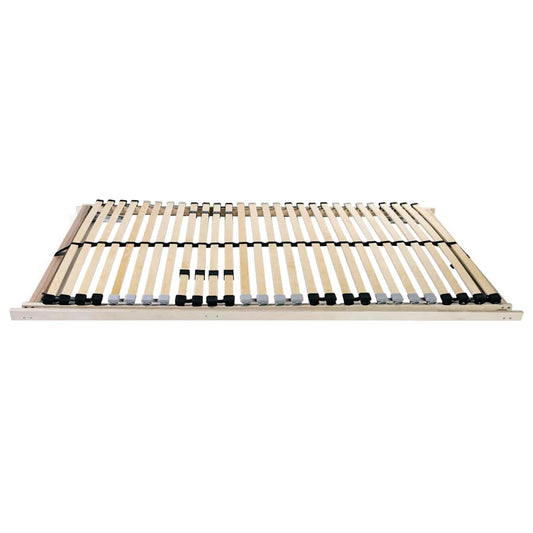 vidaXL Slatted Bed Base Manual Brown 70 x 190 cm Solid Beech Wood