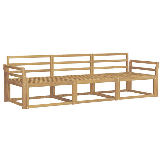 vidaXL Outdoor Sofa Set 3 pcs White 254 x 83 x 73 cm Solid Acacia Wood